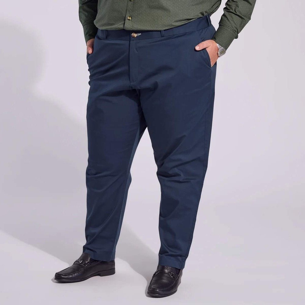 Kirrin Finch Chino Trousers Womens 6 Navy Blue Straight Leg Stretch